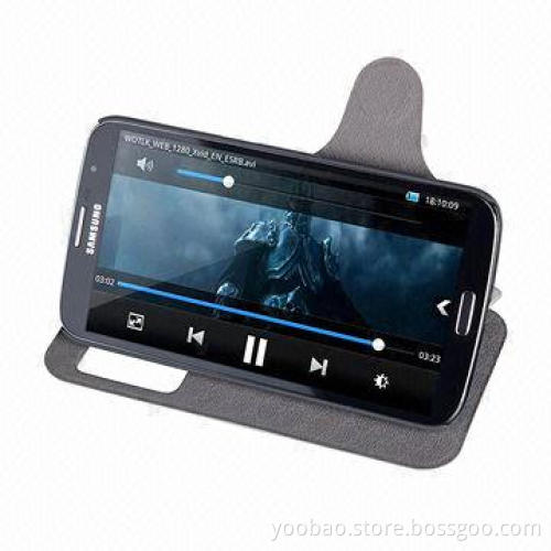 Fashionable Leather Case for Samsung i9200, Sleep and Awake Function